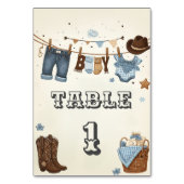 Kleine cowboytafel nummer kaart (Voorkant)