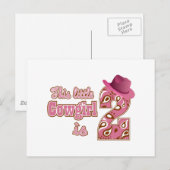 Kleine Cowgirl 2e verjaardag Briefkaart (Voorkant / Achterkant)