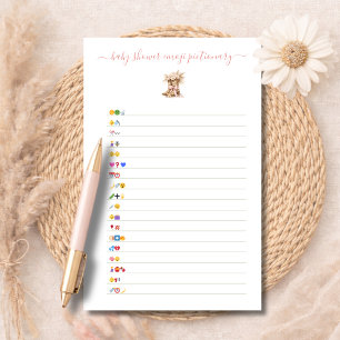 Kleine Cowgirl Baby Shower Emoji Pictionary Spel