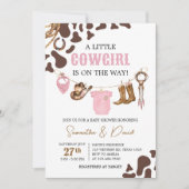 Kleine Cowgirl Baby shower Kaart (Voorkant)