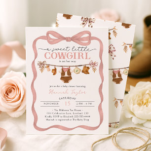 Kleine Cowgirl Baby Shower Kaart