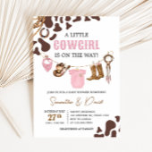 Kleine Cowgirl Baby shower Kaart