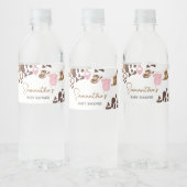 Kleine Cowgirl Baby shower Waterfles Etiket (Flessen)