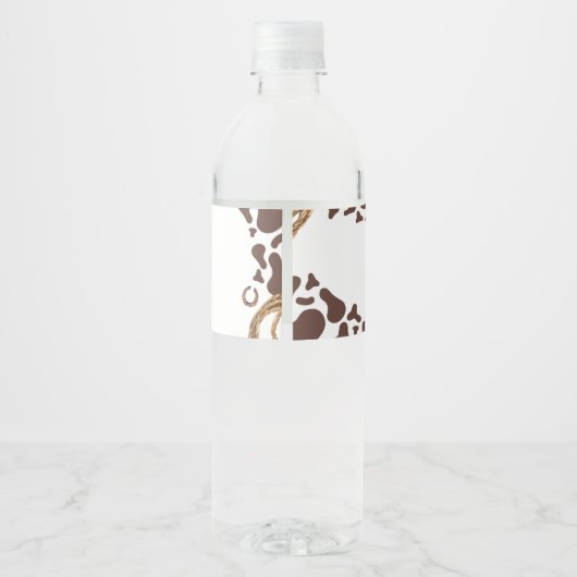 Kleine Cowgirl Baby shower Waterfles Etiket (Achterkant)