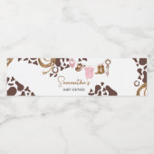 Kleine Cowgirl Baby shower Waterfles Etiket (Enkel label)