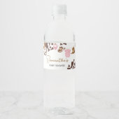 Kleine Cowgirl Baby shower Waterfles Etiket (Voorkant)