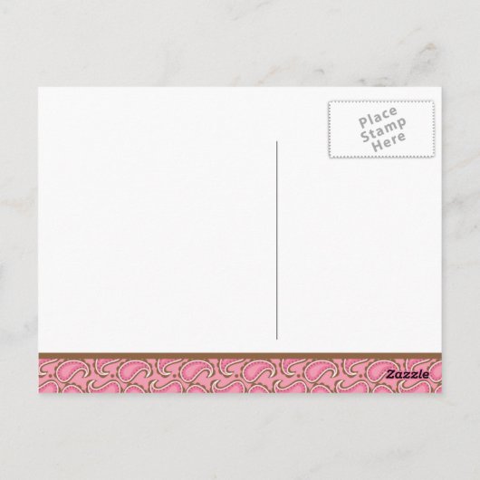 Kleine Cowgirl Bedankt Briefkaart (Achterkant)