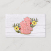 Kleine Cowgirl Bootie Baby shower Luier Raffle Informatiekaartje (Achterkant)