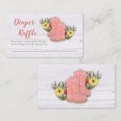 Kleine Cowgirl Bootie Baby shower Luier Raffle Informatiekaartje (Voorkant / Achterkant)