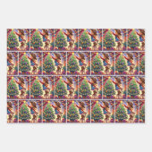 Kleine Cowgirl Decoreren Kerstbomen Inpakpapier Vel (Voorkant 2)