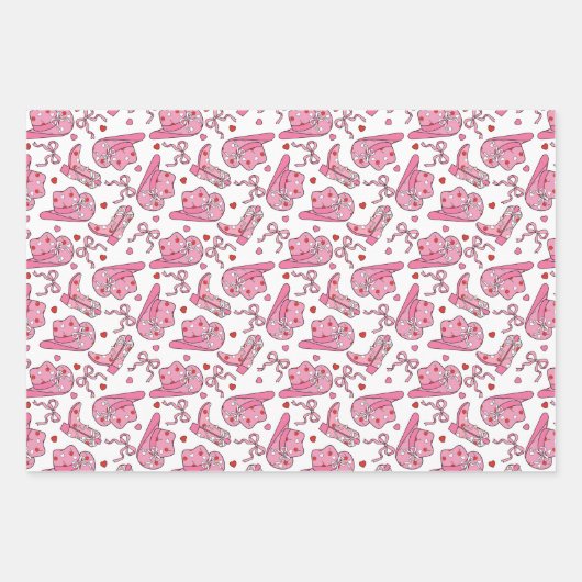 Kleine Cowgirl Inpakpapier Vel (Voorkant)