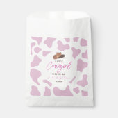 Kleine Cowgirl Koe Meisje Rodeo Western Baby showe Bedankzakje (Voorkant)