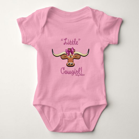 Kleine Cowgirl, Longhorn Koe Romper (Voorkant)