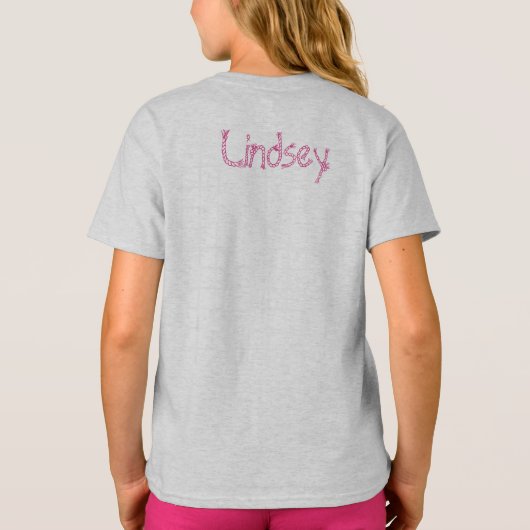 Kleine Cowgirl, Longhorn Koe T-shirt (Achterkant)