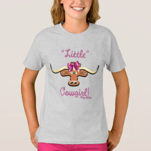Kleine Cowgirl, Longhorn Koe T-shirt