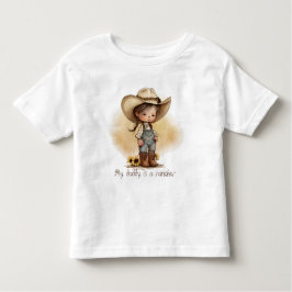 Kleine cowgirl Mijn papa is een rancher Kinder Shirts