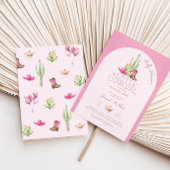 Kleine Cowgirl op de weg Baby shower Uitnodiging