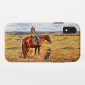 Kleine Cowgirl op veetsenpaard Case-Mate iPhone Case (Achterkant (horizontaal))