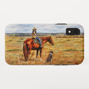 Kleine Cowgirl op veetsenpaard Case-Mate iPhone Case