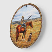 Kleine Cowgirl op veetsenpaard Grote Klok (Hoek)