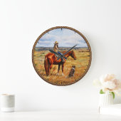 Kleine Cowgirl op veetsenpaard Grote Klok (Huis)