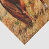 Kleine Cowgirl op veetsenpaard Tissuepapier (Detail)