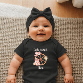 Kleine Cowgirl Roze Laarzen Persoonlijke Pasgebore Romper