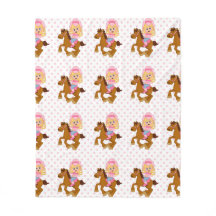 Kleine Cowgirl roze polka dot