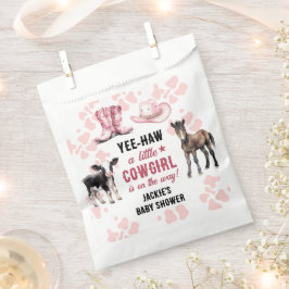Kleine Cowgirl Roze Rodeo Baby shower Bedankzakje