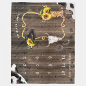 Kleine Cowgirl Western | Baby Mijlpaaldeken Fleece Deken (Voorkant)