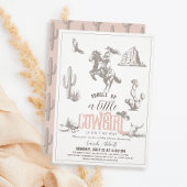 Kleine Cowgirl Western Roze Meisje Baby shower Kaart