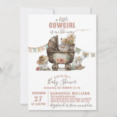 Kleine cowgirl Wild West Boho Baby Meisje Shower Kaart (Voorkant)