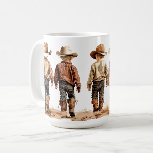 Kleine Cowhands Keramische Mok (Voorkant links)