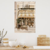 Kleine Cozy Bakery Breakfast Place Parijs Poster (Keuken)