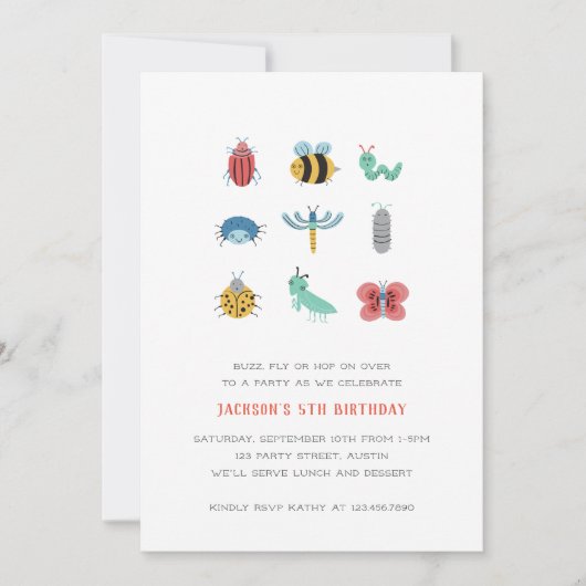 Kleine Crawlers Kinderen Verjaardag Kaart (Voorkant)