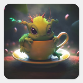 Kleine creatie vierkante sticker