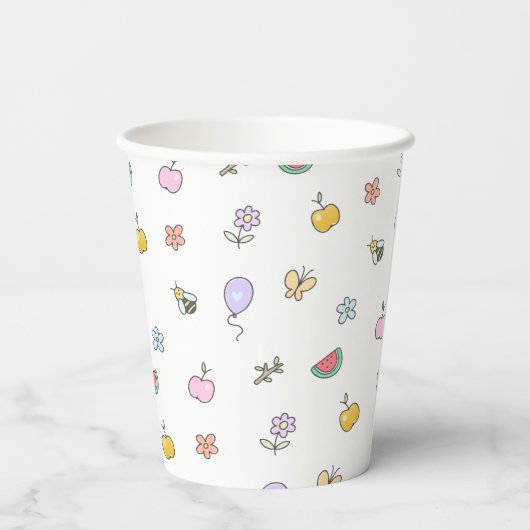 Kleine creaties in de kliniek - Kinderen op zaterd Papieren Bekers (Achterkant)