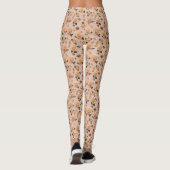 Kleine Crème En Gouden Rozen  Leggings (Achterkant)