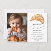 Kleine Croissant 1e Verjaardag Kaart (Voorkant)