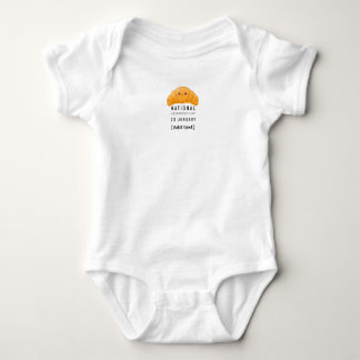 "Kleine Croissant" Grappig Foodie Baby Shower Cade Romper