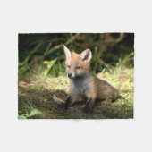 Kleine Cub Red Fox Fleece Deken (Voorkant (Horizontaal))