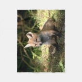 Kleine Cub Red Fox Fleece Deken (Voorkant)