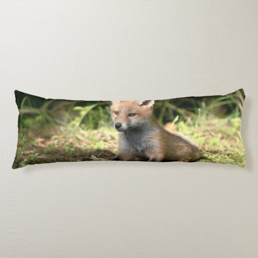Kleine Cub Red Fox Lichaamskussen (Voorkant)