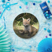 Kleine Cub Red Fox Papieren Bordje (Feest)