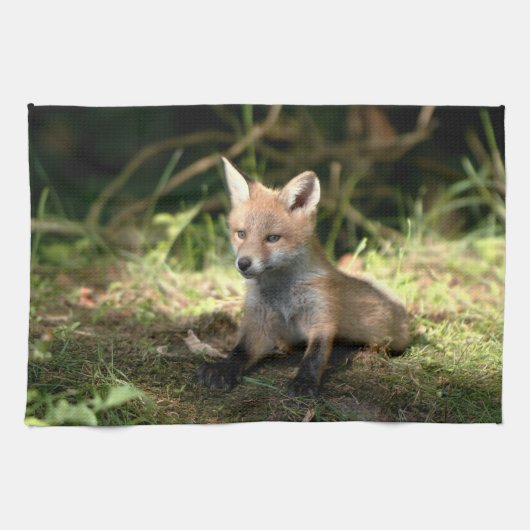 Kleine Cub Red Fox Theedoek (Horizontaal)