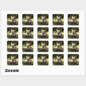Kleine Cub Red Fox Vierkante Sticker (Vel)