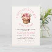 Kleine Cupcake Baby Shower Kaart (Staand voorkant)