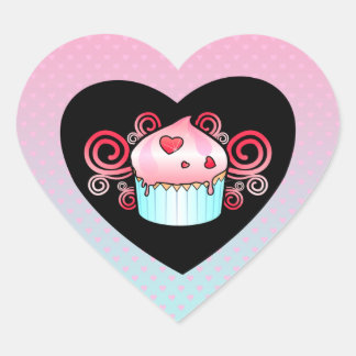 "Kleine cupcake" Hart Sticker