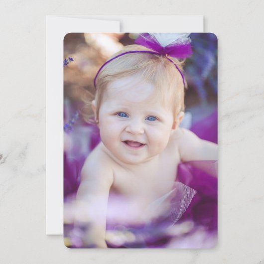 Kleine Cupcake Prinses Meisje's 1e Verjaardagsfees Kaart (Achterkant)