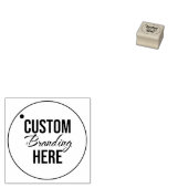 Kleine Custom Houten Rubber Stamp met Logo Rubberstempel (Gestempeld)